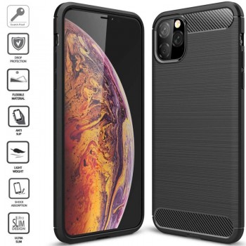 Silikoninis Carbon dėklas - juodas (IPHONE 11 PRO) Silikoninis Carbon dėklas - juodas (IPHONE 11 PRO)